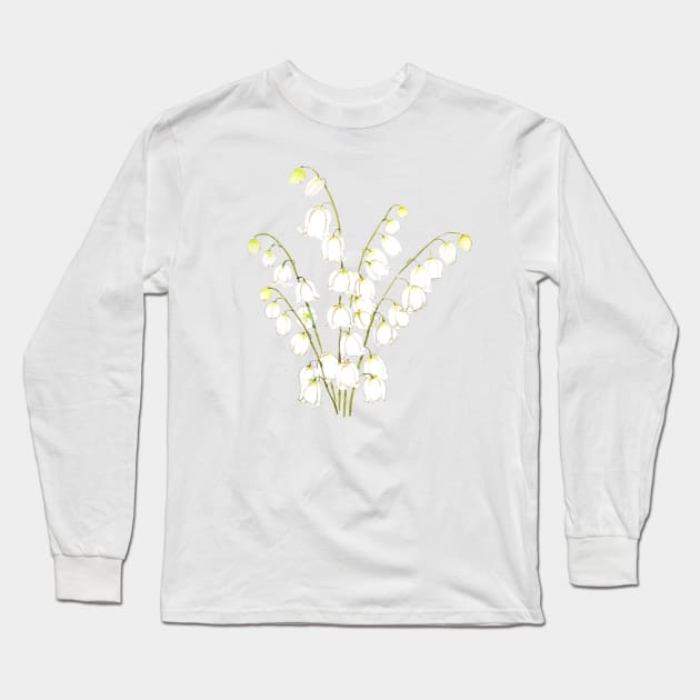 white lily of valley 2021 Long Sleeve T-Shirt by colorandcolor